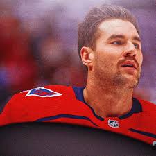 Capitals' Tom Wilson reacts to first career hat trick in 700th game