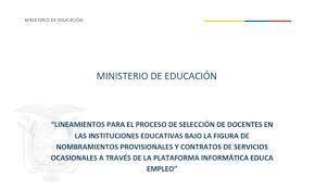 Nivel i de educación básica texto cuaderno trabajar por la palabra 1 nivel ii de educación básica texto cuaderno trabajar por la palabra 2 nivel iii de educación básica texto cuaderno trabajar por la palabra 3 i ciclo de educación media guía n° 1 inglés: Mineduc Lineamientos 2021 Para Ingreso De Nuevos Docentes Al Magisterio Cooperacion Docente