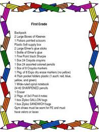 Supply List Kindergarten First Grade Second Grade Editable School Supplies List Elementary Kindergarten School Supply List Kindergarten School Supplies