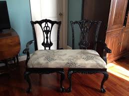 How To Make A Bench From Two Chippendale Chairs Dining Chairs Diy Dining Chairs Diy Projects Chippendale Chairs