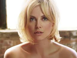 actress, blonde, Charlize Theron, women, green eyes, HD Wallpaper