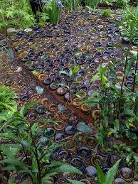 Glass Bottle Paving Bottle Garden Glass Bottles Garden Paths