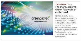 More than 15 years of diverse experience working in many field. Green Packet Partners Mmag For E Wallet Services The Star