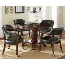 Antique brass ferrules and casters complete the look. Game Table Sets