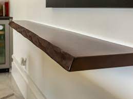 Live Edge Slab Floating Shelves In Black Walnut The Armored Frog
