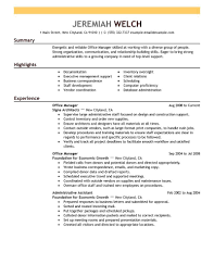Administrative Resumes Skills Office Administrator Resume Best Manager Example Livecareer Office Manager Resume Resume Template Examples Resume Examples