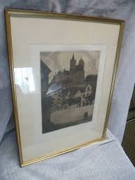 Adolf Luntz 1875 1924 Schwabisch Hall Coburg Radierung Rechts Signiert Frame Home Decor Decor