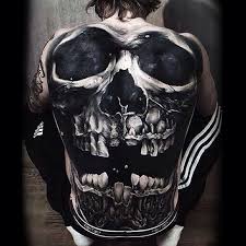 Skull tattoos, devil tattoos, black inked. 20 Evil Tattoos On Full Back