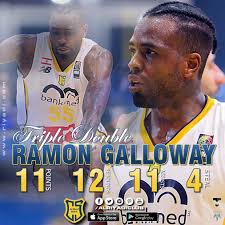 Triple Double Ramon Galloway 11pts, 12rbds, 11asts and 4 steals.