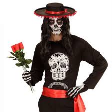 Dreamlily frida kahlo mexican flower crown headband halloween party costume dia de los muertos headpiece nc25. Tee Shirt A Manches Longues Dia De Los Muertos Pour Homme A Prix Minis Sur Decoagogo Fr