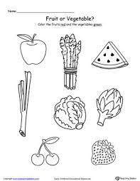 Color The Fruits And Vegetables Kindergarten Worksheets Preschool Colors Preschool Worksheets