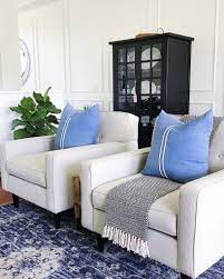 How To Declutter Your Home Simple Step By Step Tips Jane At Home Blue And White Living Room Room Decor Living Room White