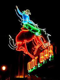 Neon Cowboy Sheridan Wyoming By Kooimanstra Via Flickr Neon Signs Vintage Neon Signs Neon