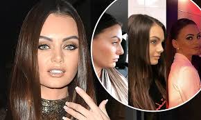 Love Island's Kendall Rae Knight points to her sculpted nose as she steps  out at Boohoo bash