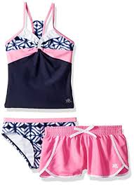 Amazon Com Zeroxposur Big Girls Two Piece Tankini Swimsuit