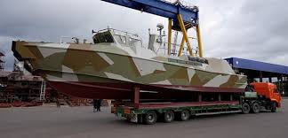 Swedish Jsc Pella Shipyard Launched First Project 03160 Raptor High Speed Patrol Boat For Russian Navy