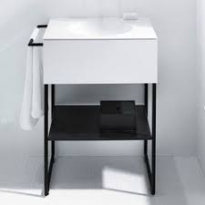 Schrank monterrey 600 2 metallauszug white cotton 598 x 540 x . Coco Mineral Cast Washbasin Incl Vanity Unit And Metal Legs Designer Vanity Units From Burgbad All Infor Restroom Design Wash Basin Small Bathroom Decor