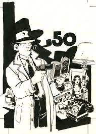 Tardi Jacques Nestor Burma Superbe Couverture Fanzine 813 De 1995 Par Jacques Tardi œuvre Originale Stripverhalen
