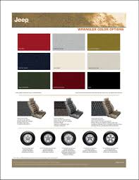 Jeep Wrangler Color Chart Www Bedowntowndaytona Com