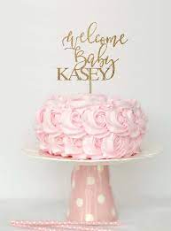 Welcome Baby Cake Topper Baby Shower Cake Top Baby Shower Etsy Baby Shower Cake Topper 1st Birthday Cake Topper Pink Baby Shower Cake