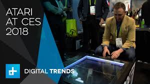 Atari S Pong Table At Ces 2018 Youtube Digital Trends Atari Pong