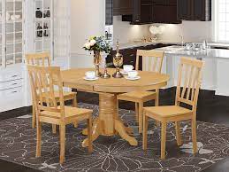 With solid oak dining room furniture, you can give the space a unique, cozy look. Buy East West Furniture Dining Set 4 Fantastic Kitchen Chairs A Gorgeous Pedestal Dining Table Oak Color Wooden Seat Oak Butterfly Leaf Modern Dining Table Online In Indonesia B00tv48bwk