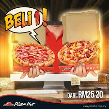 There aren't enough food, service, value or atmosphere ratings for pizza hut, malaysia yet. Pizza Hut Delivery Buy 1 Free 1 Regular Pizza Rm25 20 Coupon Promo