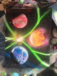 Art In Spray Paint Primary Universe And Space Planets Oc Spaceporn