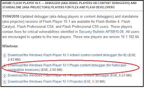 Flash player (english) get updates additional downloads archived major versions of flash player other players product information Debugging With Flash Builder 4 Flash Player Debugger Req D The Page Not Found Blog