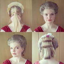 We Are Going Try And Shoot Something Today This Is Probably The Fastest 18th Century Hairdo I Ve Ever Done I M Historical Hairstyles Hairdo 18th Century Hair