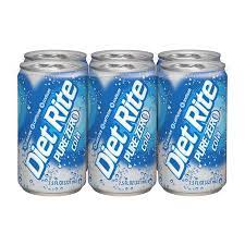Your quest for an authentic diet cola experience . Walmart Grocery Diet Rite Pure Zero Cola 7 5 Fl Oz 6 Count
