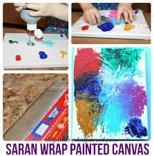 How to package a canvas painting ready for shipping. Saran Wrap Canvas Art The Pinterested Parent