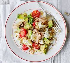 Tuna Avocado Quinoa Salad Recipe Bbc Good Food Recipes Quinoa Salad Recipes Bowtie Pasta