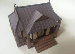 New Paper Craft Traditional Japanese House Ver 2 Free Building Paper Model Download At Papercraftsquare Com Paper Models Traditional Japanese House Japanese Traditional