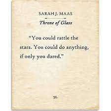 Sarah J Maas You Could Rattle The Stars Throne Of Glass Book Page Quote Art Print 11x14 Unframed Typograp Book Page Quotes Book Quotes Throne Of Glass