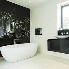 Purple small bathroom design photo. 14 Bathroom Wall Decor Ideas