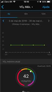 Vo2max Line Graph Shows One Day Behind The Last Update