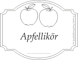 Flaschenetiketten selbst gestalten und eine personalisierte flasche verschenken ist da doch eine viel bessere geschenkidee! Gratis Etiketten Vorlagen Fur Apfellikor Pdf Drucken Kostenlos