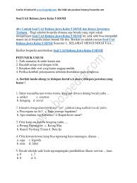 Oiya bahasa jawa (bahasa jawa: 40 Contoh Soal Uas Bahasa Jawa Kelas 5 Sd Mi Dan Kunci Jawabnya