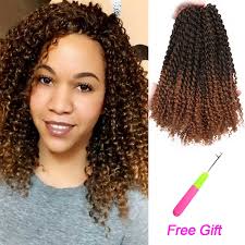 Well, we have comprised a list of the curls hairstyles with braids with added level of. Long 12inches Marlybob Afro Kinky Curly Hair Ombre Crochet Braids 24roots 3pieces Pack Synthetic Crochet Braiding Hair Weave Marley Braids Aliexpress