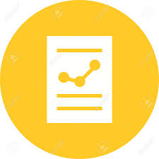 Financial Report Icon With Chart Illustration