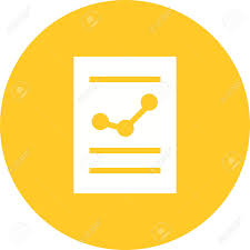 financial report icon with chart illustration