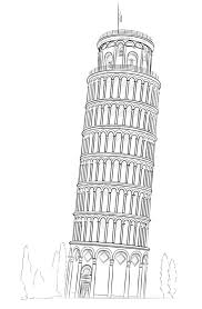 This collection includes mandalas, florals, and more. Leaning Tower Of Pisa Coloring Page Free Printable Coloring Pages For Kids