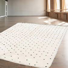 Black And White Moroccan Rug Moroccan Rug Creamy White Moroccan Wool Rug With Black Dots Etsy In 2020 Moroccan Rug Handmade Moroccan Rugs Beni Ourain Rugs