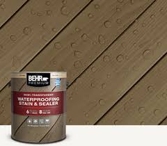 These stains add more color, while still showing the natural grain variation and wood color. Semi Transparent Waterproofing Wood Stain Sealer Behr Premium Behr