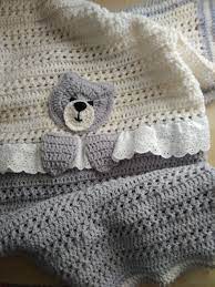Crochet Cover For Newborn Wool Neutral Colors White Cover Bear Cover Birth Gift Baby Kit Gray Uncinetto Per Neonati Uncinetto Copertina