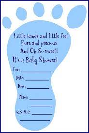 Baby Shower Footprint Invitation Boy Baby Shower Invitations Printable Free Printable Baby Shower Invitations Baby Shower Wording