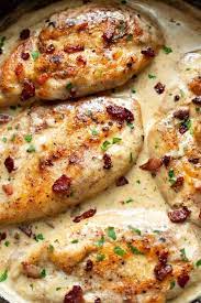 Heavy Cream And Bacon Make The Most Amazing Sauce For Chicken This Easy Recipe Is Perfect For Date Night Chicken Bacon Recipes Best Sauce For Chicken Recipes