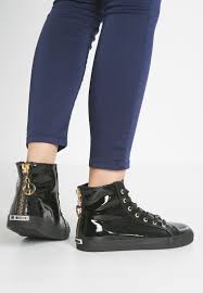 Women Trainers Love Moschino High Top Trainers Black