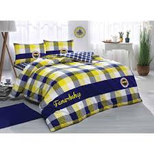 Taç taç lisanslı tek kişilik kişilik fenerbahçe uyku seti (1 adet yastık hediyeli). Tac Lisansli Nevresim Takimi Fenerbahce Ekose Cift Kisilik Amazon Com Tr